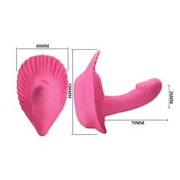 Вібратор Pretty Love Fancy Clamshell Pink - мініатюра 8