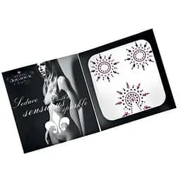 Пестіс з кристалів Petits Joujoux Gloria set of 3 Black/Pink украшение на грудь и вульву One size - мініатюра 2