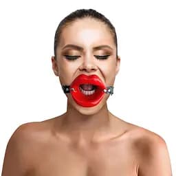 Кляп розширювач у формі губ Art of Sex - Gag Lips, натуральна шкіра Art of Sex SO5148 95088 - мініатюра 2