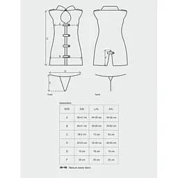 Еротичний костюм стюардеси Obsessive Stewardess 3 pcs costume grey S/M - мініатюра 7