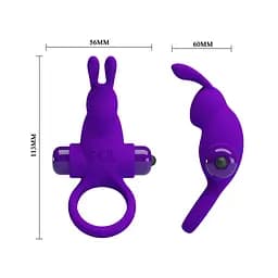 Ерекційне кільце з вібрацією PRETTY LOVE VIBRANT PENIS RING I Purple PRETTY LOVE BI-210204-1 99056 - мініатюра 5