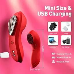 Смарт-вібратор кліторальний силіконовий Love Spouse Magnetic 11 см Червоний - мініатюра 10