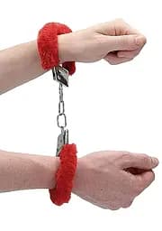 Наручники - Ouch! Beginner's Handcuffs Furry Red - мініатюра 5
