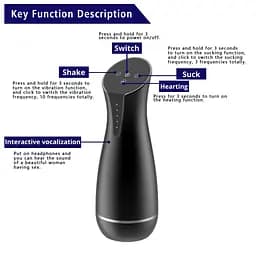 Мастурбатор Erospace Men’s Play Vacuum Male Masturbator B6 - мініатюра 11
