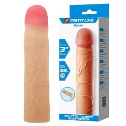 Насадка на пеніс PRETTY LOVE Kylian Flesh, Extend your penis lenghth 3 (76mm) PRETTY LOVE BI-026257 102746
