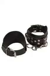 Кайдани на щиколотки Leather Leg Cuffs Black - мініатюра 4