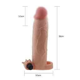 Насадка на пеніс з вібрацією - Pleasure X-Tender Vibrating Penis Sleeve Love Toy 6452LVTOY055 90114 - мініатюра 2