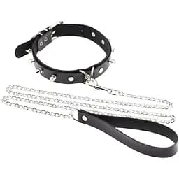 Нашийник із повідцем Fetish Tentation чорний