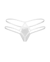 Сексуальні стрінги Obsessive Arrowel L/XL (білий) - мініатюра 6