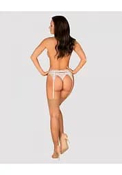 Пояс для панчох Obsessive Bianelle L/XL білий - мініатюра 4