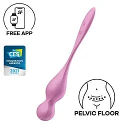 Вагінальні смарт-кульки з вібрацією Satisfyer Love Birds 1 Connect App Pink, 78 г Satisfyer SX0570 99892 - мініатюра 4