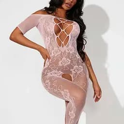 Боди-корсет с вырезом L&L эластан соблазнительный розовый размер S/M/L