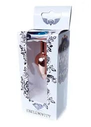 Анальна пробка - Jewellery Red Gold Plug Light Blue - мініатюра 7