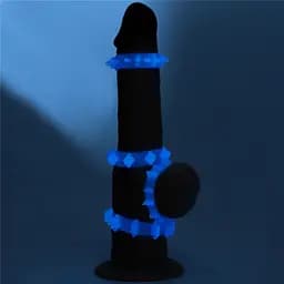 Набір ерекційних кілець Lovetoy Lumino Play Penis Ring 4 шт. блакитний - мініатюра 15