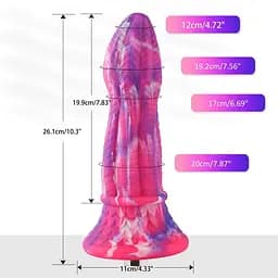 Фалоімітатор для секс-машин Hismith 10.3″ Silicone Monster Dildo Series, система кріплення KlicLok - мініатюра 3