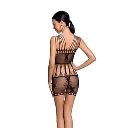 Бодістокінг - міні-сукня з метеликами Passion BS090 black One size - мініатюра 2