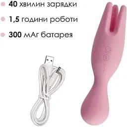 Подвійний вібратор Svakom Nymph Pale Pink - мініатюра 4