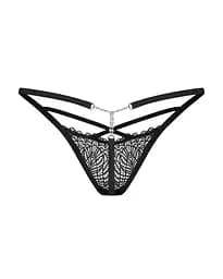 Трусики-стрінги Obsessive Iliosa L/XL (чорний) - мініатюра 3
