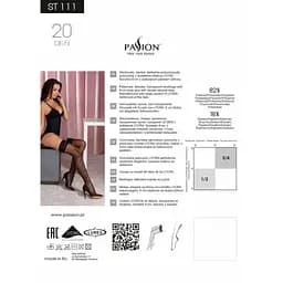 Колготки з ефектом панчіх на підв'язках Passion TI112 nero-violet (60/20 den) 1/2 - мініатюра 5