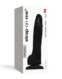 Реалістичний фалоімітатор Strap-On-Me SOFT REALISTIC DILDO Black - Size M - мініатюра 3