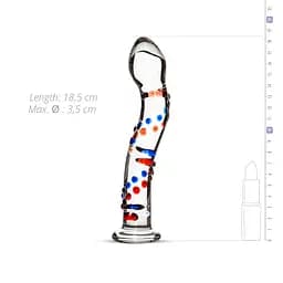 Скляний дилдо з вигинами та малюнком Gildo Glass Dildo No. 3 - мініатюра 5