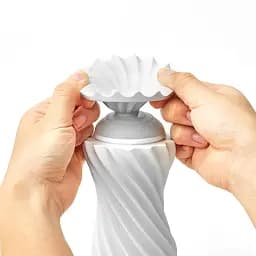 Мастурбатор Tenga Flex Silky White білий - мініатюра 2