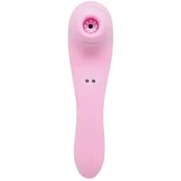 Вакуумний стимулятор з вібрацією Wooomy Smoooch Pink Clitoral Suction & Vibration 10х2 режимів - мініатюра 2