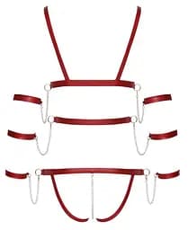 Боді Bad Kitty Naughty Toys Strap XL червоний - мініатюра 7