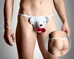Трусики з ведмедиком - Mens thongs 4492 Soft Line для веселих чоловіків SoftLine 5591449220 24269 - мініатюра 2