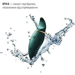 Дизайнерський вібратор 2 в 1 з язичком Zalo Hero Jewel Green та кристалом Swarovski - мініатюра 5