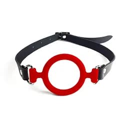 Кляп силіконове кільце натуральна шкіра, Gag ring внутрішній діаметр кільця 40 мм, Червоний Art of Sex SO6706 95112 - мініатюра 2