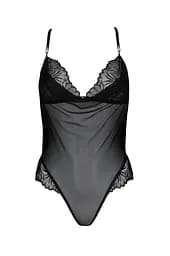 Сітчасте боді з мереживним ліфом Passion DELIENA Body XXL/XXXL black - мініатюра 3