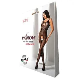 Бодістокінг з доступом до інтимних місць Passion BS078 black One size - мініатюра 8