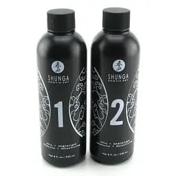 Гель для масажу Nuru Shunga Oriental Body-to-Body Melon Mango плюс простирадло, 450 мл (2 x 225 мл) - мініатюра 2