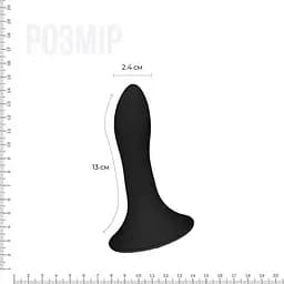 Ділдо з присоскою Adrien Lastic Hitsens 5 Black, відмінно для страпону, діаметр 2,4 см, довжина 13 см - мініатюра 2