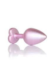 Анальна пробка - Jewellery Pearl Pink Heart Plug Clear M - мініатюра 1
