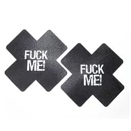 Виниловые наклейки на соски с принтом 'Fuck Me!' One size черный (K000253)