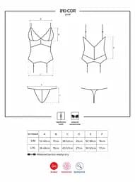 Корсет з підв'язками Obsessive 810-COR-1 S/M чорний - мініатюра 4