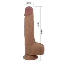 Реалістичний вібратор Pretty Love Tommy Vibrator тілесного кольору - мініатюра 3