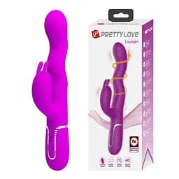 Вібратор-кролик Pretty Love Laursen 24.9 см (фуксія) - мініатюра 20