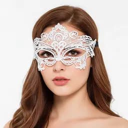 Эротическая маска на глаза белая One size (K0072-2)