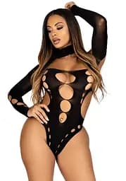 Боді Leg Avenue Seamless thong back bodysuit Black One Size - мініатюра 5