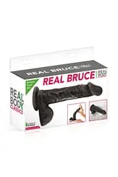 Фалоімітатор на присосці Real Body - Real Bruce Black, TPE, діаметр 4,2 см - мініатюра 2