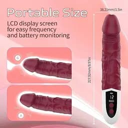 Вагінальний вібратор силіконовий Satisfyer 23 см з 12 режимами Бордовий - мініатюра 3