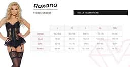Комплект білизни Roxana Gorset i stringi 6585 M чорний - мініатюра 4