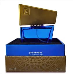 Духи с феромонами мужские Shiatsu Pheromone Fragrance men darkblue 15 ml