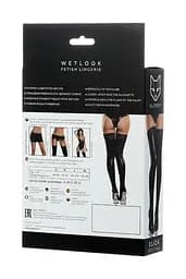 Панчохи Glossy Eliza wetlook S (чорний) - мініатюра 5