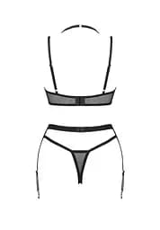Комплект білизни Obsessive Selinne XL/XXL чорний - мініатюра 6