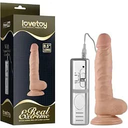 Фаллоимитатор с вибрацией Lovetoy Real Extreme 22 см телесный