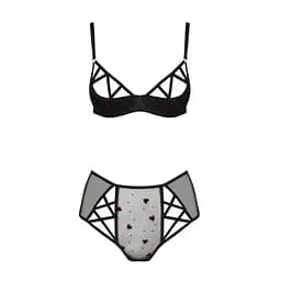 Еротичний комплект із малюнком Passion LOVELIA BIKINI black L/XL - мініатюра 3